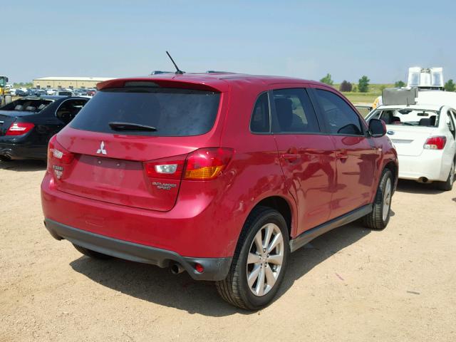 4A4AP3AUXDE014976 - 2013 MITSUBISHI OUTLANDER RED photo 4