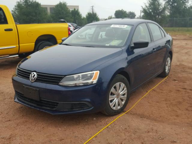 3VW2K7AJ4DM224052 - 2013 VOLKSWAGEN JETTA BASE Կապույտ լուսանկար 2