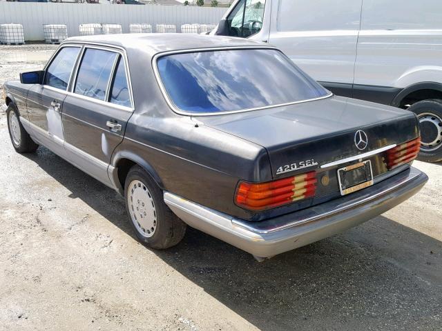 WDBCA35D5HA334472 - 1987 MERCEDES-BENZ 420 SEL BLACK photo 3