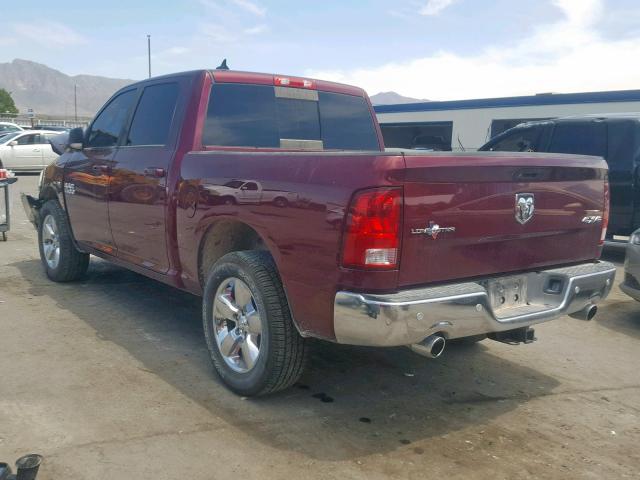 1C6RR7LT8KS636272 - 2019 RAM 1500 CLASS BURGUNDY photo 3