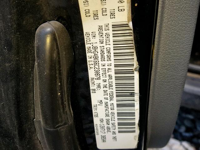 1J8HG48K66C230878 - 2006 JEEP COMMANDER 黑色 照片 10