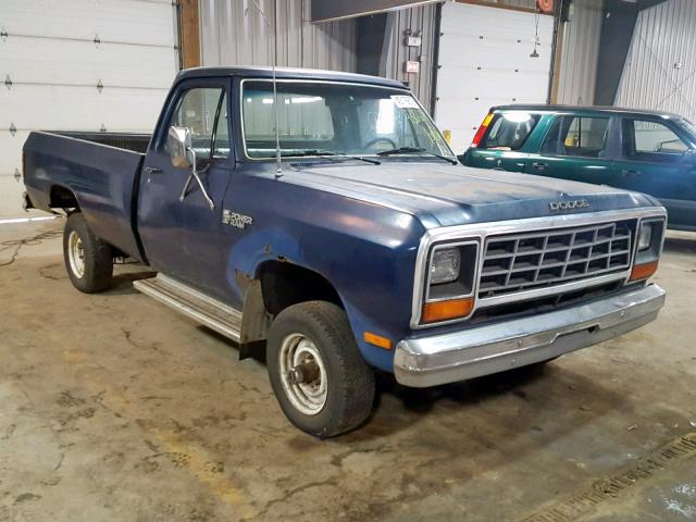 1B7HW14T1ES228418 - 1984 DODGE W-SERIES W BLUE photo 1