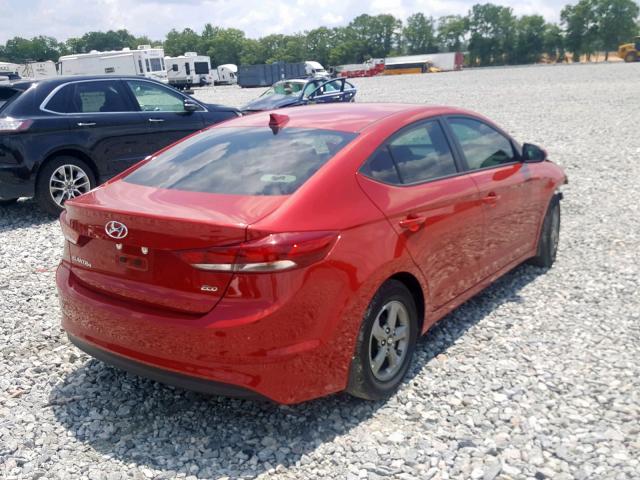 5NPD94LA4JH308988 - 2018 HYUNDAI ELANTRA EC RED photo 4