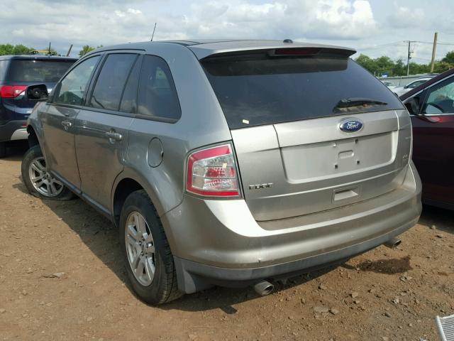 2FMDK38C58BA33352 - 2008 FORD EDGE SEL SILVER photo 3