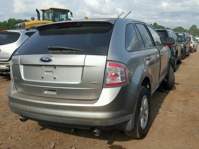 2FMDK38C58BA33352 - 2008 FORD EDGE SEL SILVER photo 4