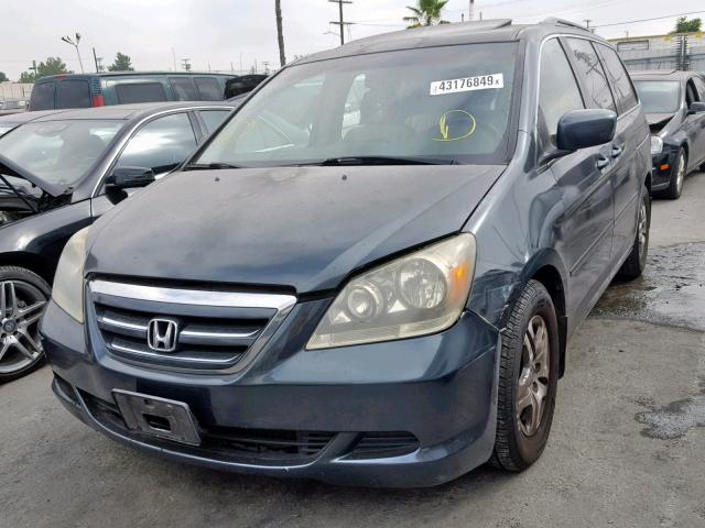 5FNRL38776B069442 - 2006 HONDA ODYSSEY EX GRAY photo 2