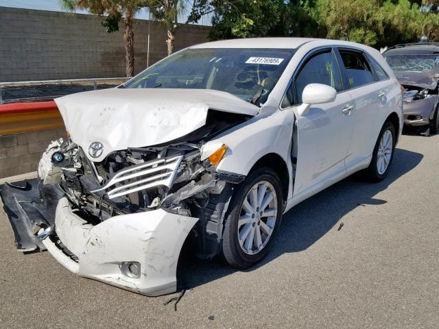 4T3ZA3BB2BU052880 - 2011 TOYOTA VENZA WHITE photo 2