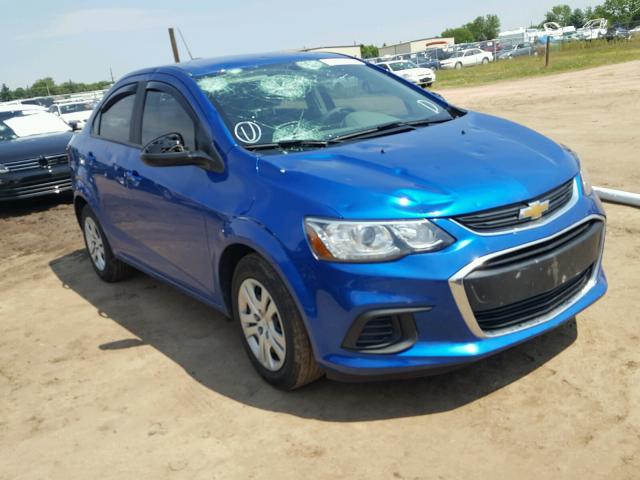 1G1JB5SH7H4137075 - 2017 CHEVROLET SONIC LS BLUE photo 1