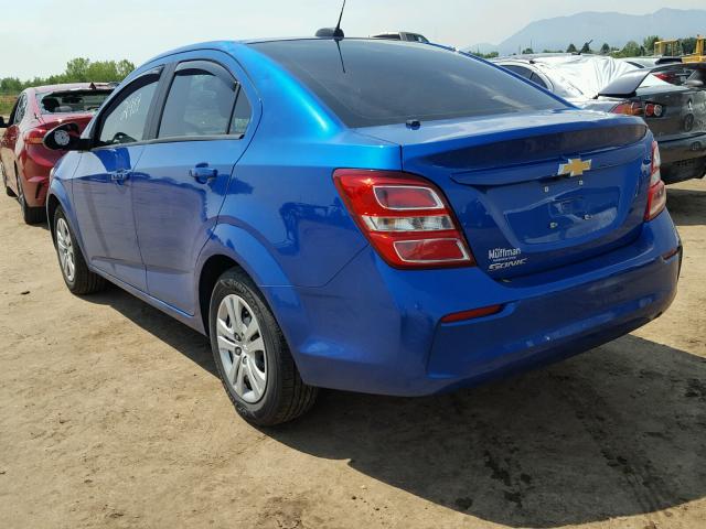 1G1JB5SH7H4137075 - 2017 CHEVROLET SONIC LS BLUE photo 3