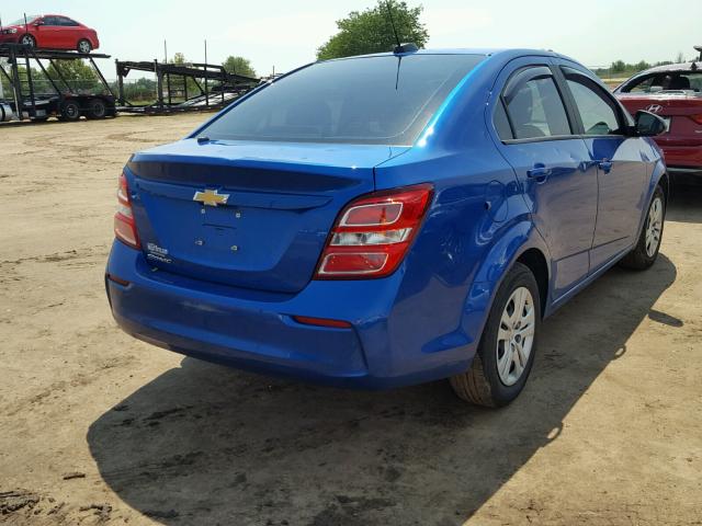 1G1JB5SH7H4137075 - 2017 CHEVROLET SONIC LS BLUE photo 4
