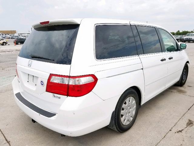 5FNRL38206B126665 - 2006 HONDA ODYSSEY LX WHITE photo 4