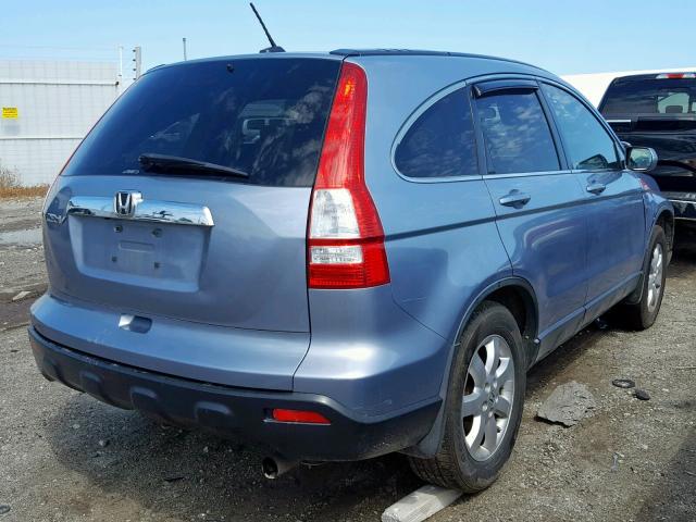 JHLRE487X9C000071 - 2009 HONDA CR-V EXL BLUE photo 4