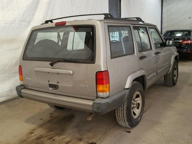 1J4FF48S4YL274957 - 2000 JEEP CHEROKEE S GRAY photo 4