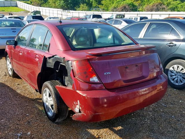 1G8AJ55F27Z127053 - 2007 SATURN ION LEVEL MAROON photo 3