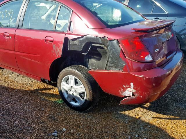 1G8AJ55F27Z127053 - 2007 SATURN ION LEVEL MAROON photo 9