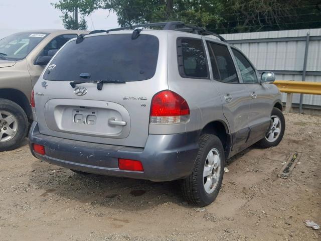 KM8SC13DX5U926714 - 2005 HYUNDAI SANTA FE G SILVER photo 4