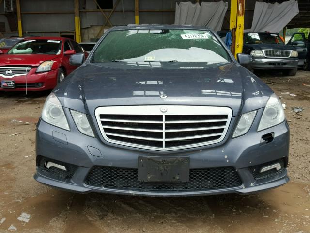 WDDHF2EB4BA463608 - 2011 MERCEDES-BENZ E 350 BLUE GRAY photo 9