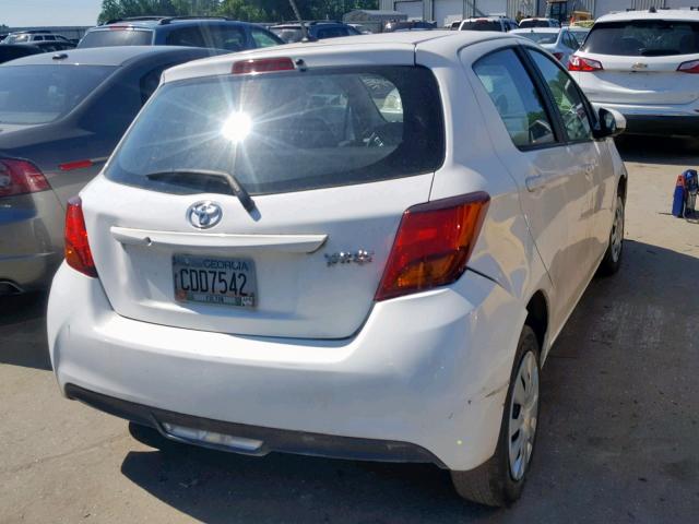 VNKKTUD31HA073970 - 2017 TOYOTA YARIS L WHITE photo 4