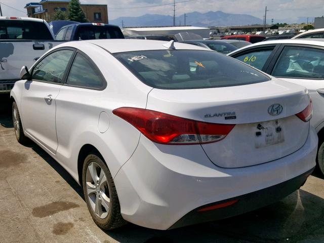 KMHDH6AE8DU008672 - 2013 HYUNDAI ELANTRA CO WHITE photo 3