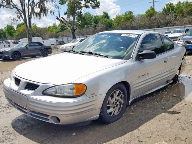 1G2NF12E71M541709 - 2001 PONTIAC GRAND AM S SILVER photo 2
