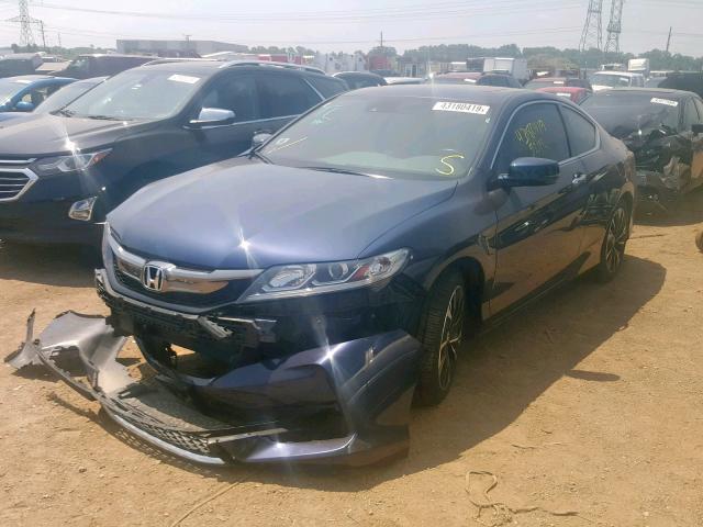 1HGCT1B60GA004275 - 2016 HONDA ACCORD EXL BLUE photo 2