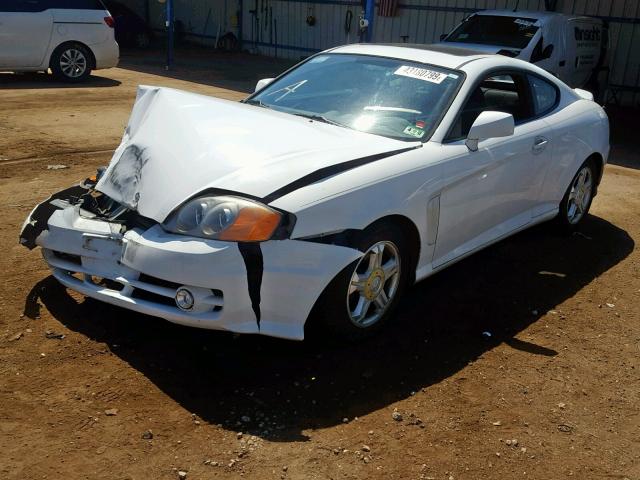 KMHHM65D43U103114 - 2003 HYUNDAI TIBURON WHITE photo 2