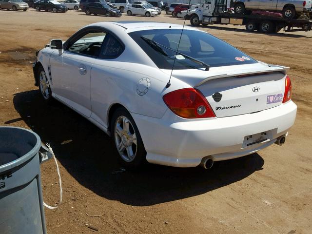 KMHHM65D43U103114 - 2003 HYUNDAI TIBURON WHITE photo 3