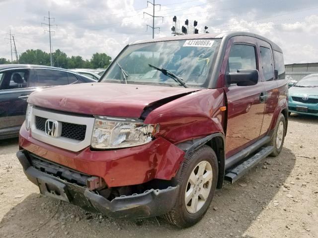 5J6YH2H78BL006990 - 2011 HONDA ELEMENT EX MAROON photo 2