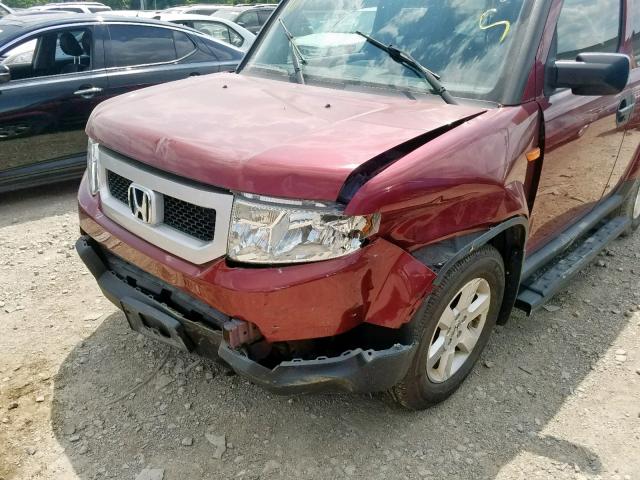 5J6YH2H78BL006990 - 2011 HONDA ELEMENT EX MAROON photo 9