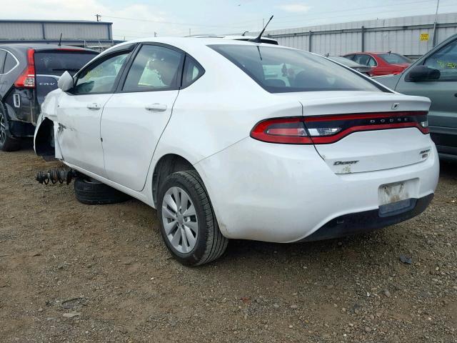 1C3CDFDH3ED723592 - 2014 DODGE DART SE AE WHITE photo 3