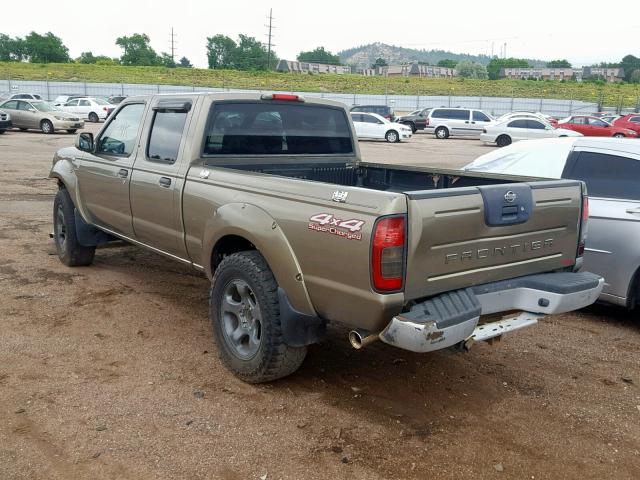 1N6MD29Y02C303630 - 2002 NISSAN FRONTIER C TAN photo 3