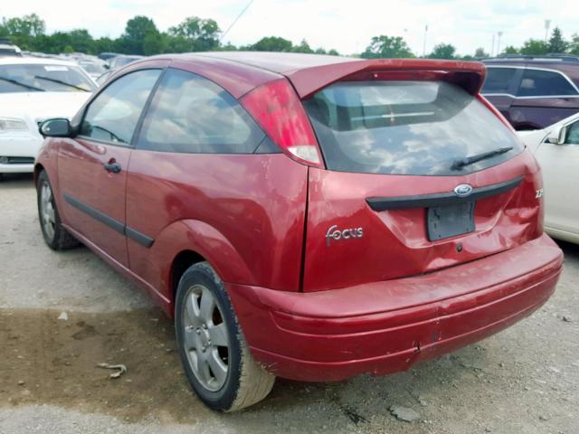 3FAFP313X3R139885 - 2003 FORD FOCUS ZX3 MAROON photo 3