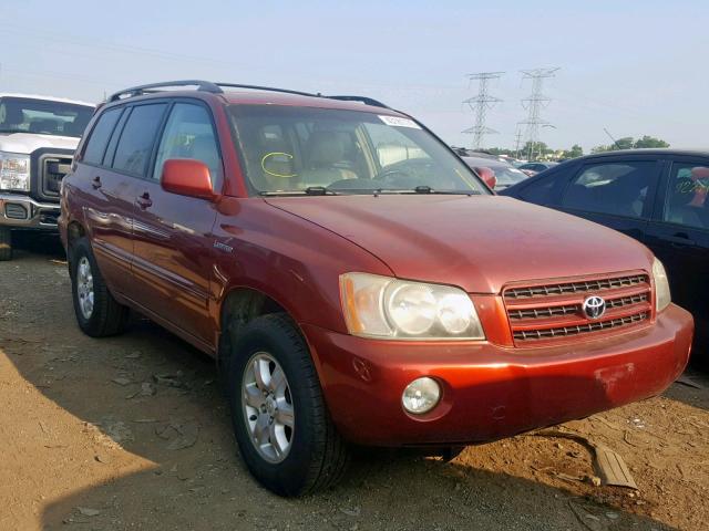 JTEHF21AX30147933 - 2003 TOYOTA HIGHLANDER RED photo 1