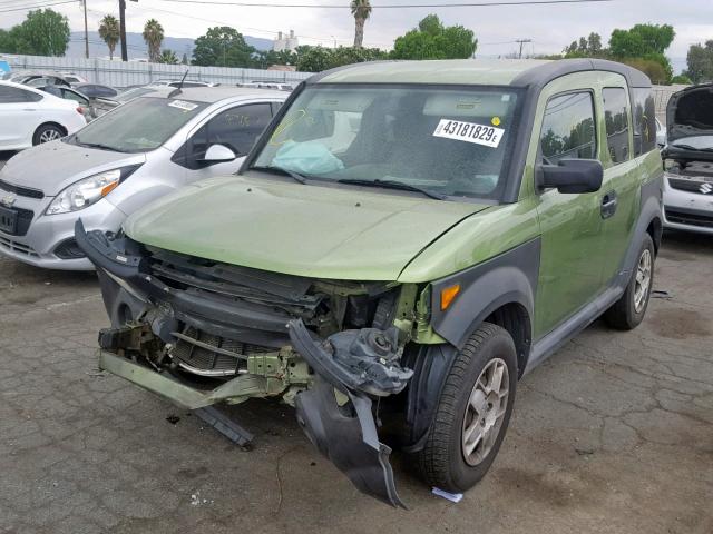 5J6YH28346L008447 - 2006 HONDA ELEMENT LX GREEN photo 2