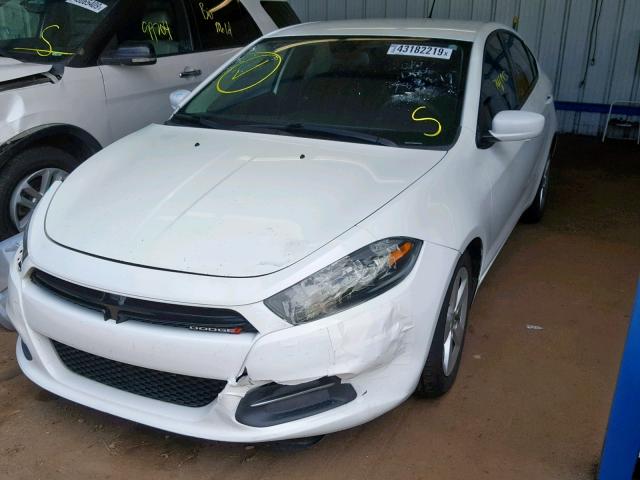 1C3CDFBB3FD301743 - 2015 DODGE DART SXT WHITE photo 2