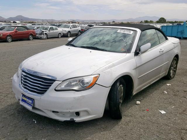 1C3BCBEG7CN261588 - 2012 CHRYSLER 200 TOURIN WHITE photo 2