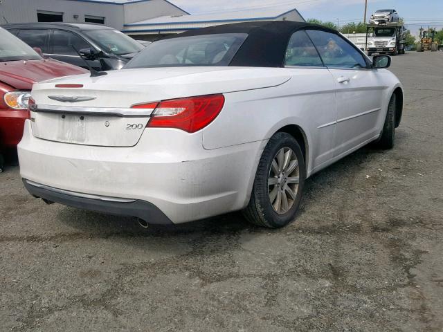 1C3BCBEG7CN261588 - 2012 CHRYSLER 200 TOURIN WHITE photo 4