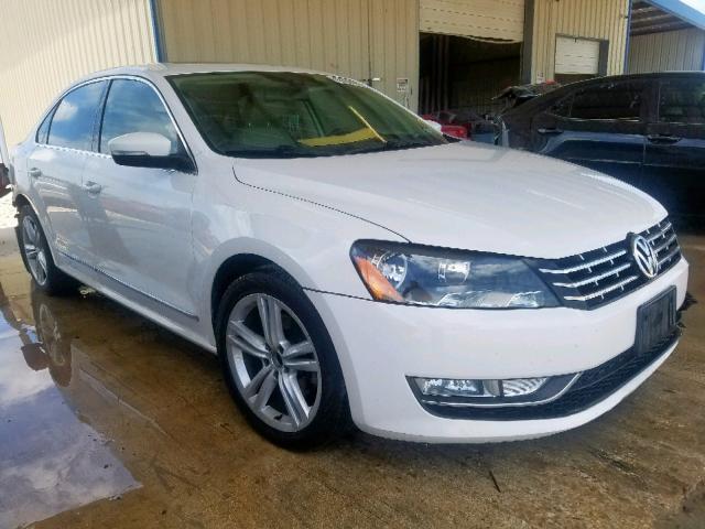 1VWCN7A31DC061875 - 2013 VOLKSWAGEN PASSAT SEL WHITE photo 1