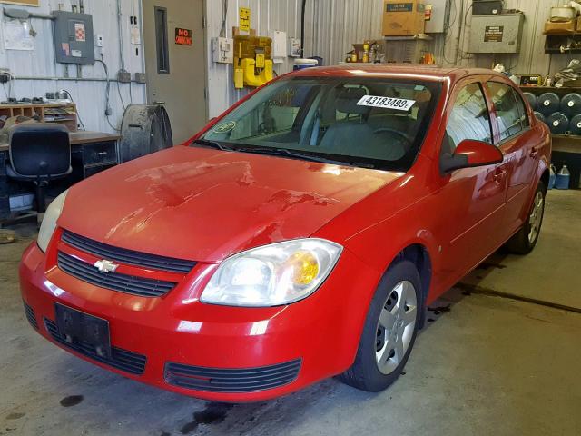 1G1AL55F877161261 - 2007 CHEVROLET COBALT LT RED photo 2