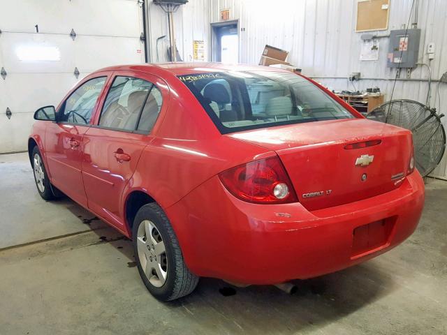 1G1AL55F877161261 - 2007 CHEVROLET COBALT LT RED photo 3