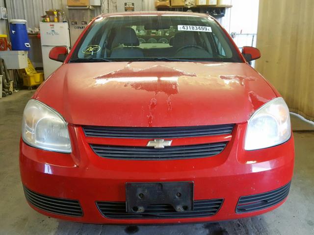 1G1AL55F877161261 - 2007 CHEVROLET COBALT LT RED photo 9