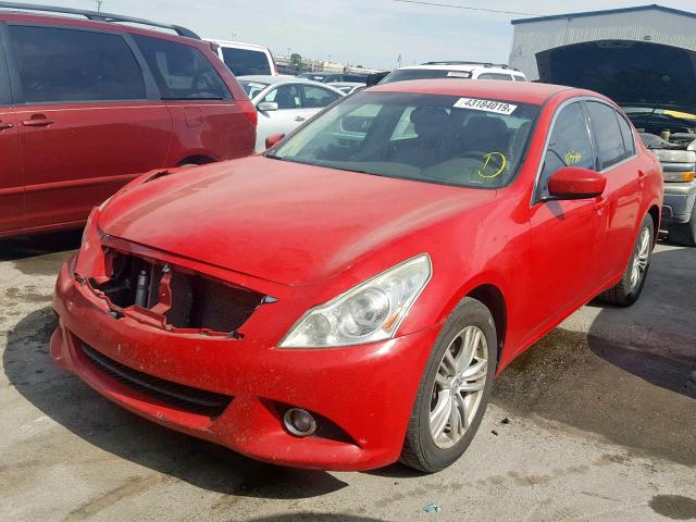 JN1CV6AR5AM453493 - 2010 INFINITI G37 RED photo 2