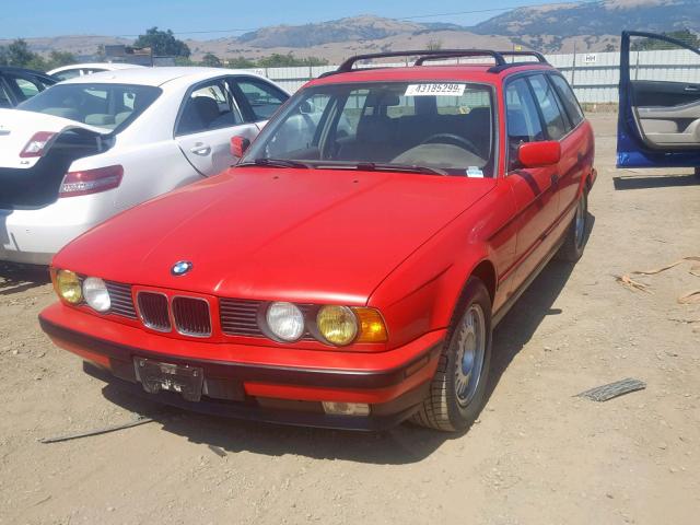 WBAHJ6317PGD22417 - 1993 BMW 525 IT AUT RED photo 2
