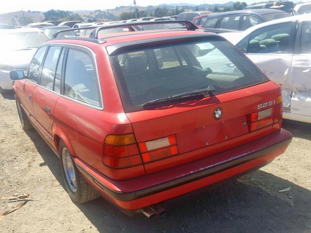 WBAHJ6317PGD22417 - 1993 BMW 525 IT AUT RED photo 3