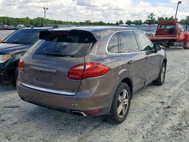 WP1AB2A28CLA41598 - 2012 PORSCHE CAYENNE S GRAY photo 4