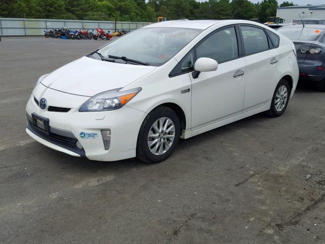 JTDKN3DP4D3031467 - 2013 TOYOTA PRIUS PLUG WHITE photo 2