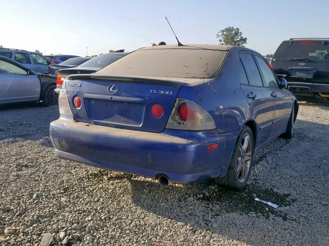 JTHBD192030074304 - 2003 LEXUS IS 300 BLUE photo 4