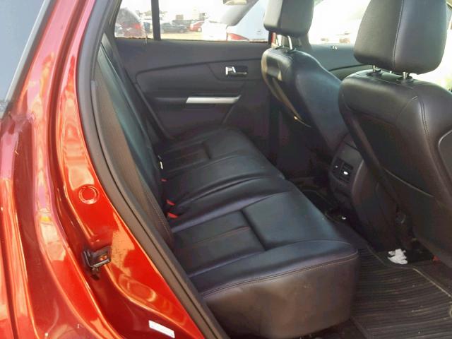 2FMDK3JC9DBA31432 - 2013 FORD EDGE SEL RED photo 6