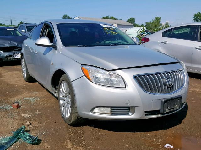 W04GR5EC7B1010780 - 2011 BUICK REGAL CXL SILVER photo 1