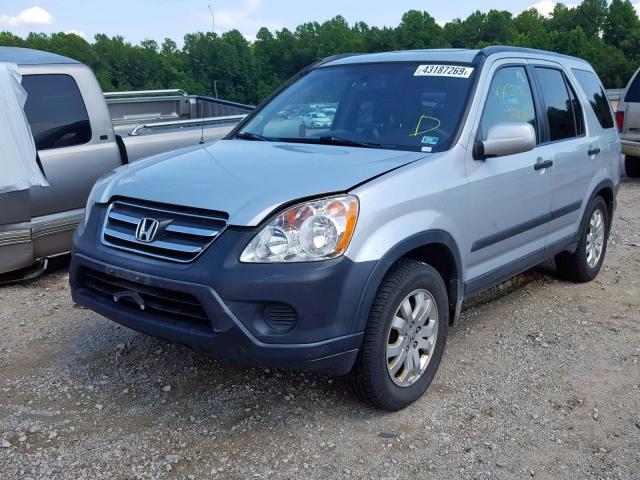 SHSRD78875U328824 - 2005 HONDA CR-V EX SILVER photo 2